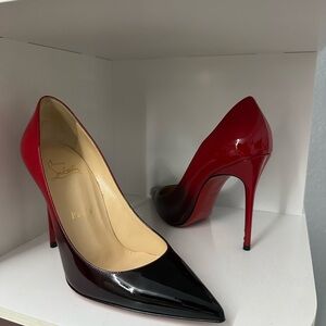 Christian Louboutin red to black